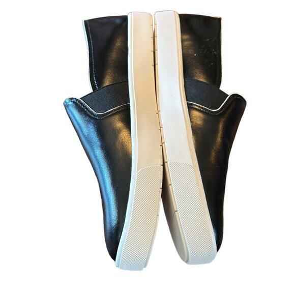 Vince Blair II Black Leather Slip On Sneakers Minimalist NEW EU 40.5 /US 10.5 - Picture 8 of 11